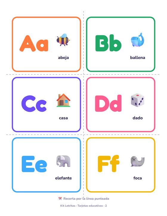Tarjetas educativas